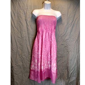 strapless tube dress fit and flair pokadots OS